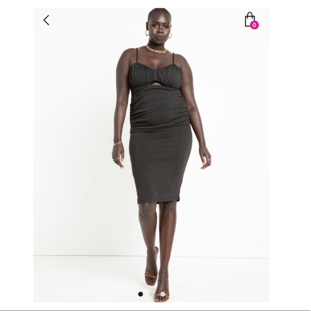 Eloquii Knit Dress with Cutout